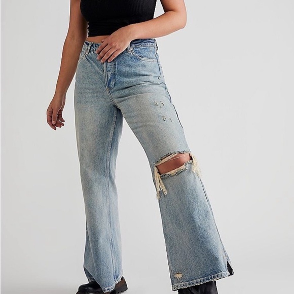 free people crvy wide leg jean